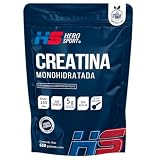 HS HERO SPORT Creatina Monohidratada de Alta Pureza 650g. Pre Entreno en Polvo. 5g de Creatina por Porción, 130 porciones...
