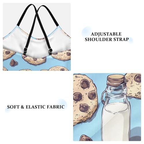 Pigsaly Girls One Piece Swimsuits Cookie Chocolate Chips Bottle Kids Cross Back Swimwear Toddler Beach Sport Bathing Suit 3T3