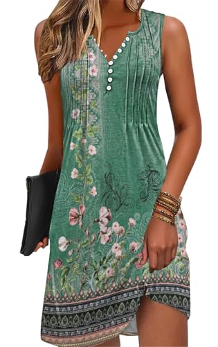 27% off - Disamer Beach Dresses for Women 2025 Vacation Swim Cover up V-Neck Summer Dress Button Down...