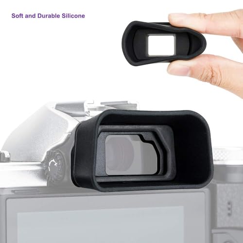 Visor Ocular Silicona Suave de Largo y Extendido para OM System OM-5 OM-5II, Olympus OM-D E-M5 Mark II, E-M5 Mark III, E-M10 Mark II, E-M10 Mark III Cámara Reemplazo Olympus EP-15, EP-16 - imagen 2