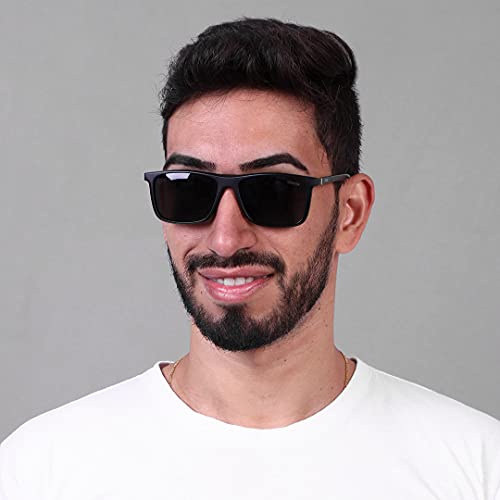 Armação De Grau Óculos De Sol Quadrado Masculino Clip On Polarizado