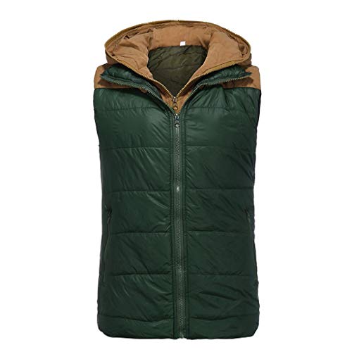 Sweat à Capuche pour Hommes Zipper Fashion Gilet Veste Sans Manches Hiver