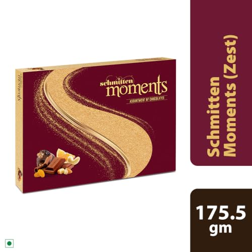 Image of Schmitten Luxury Chocolate Gift Box Pack | Assorted Milk & Dark Chocolate Bars | Premium Selected Ghanian Cocoa Beans | Gift Hamper for your Loved Ones and Valentine's Day, Zest - 175.5g