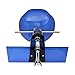 Renovators Supply Manufacturing Small Sink 23.25 in. Blue Small Bathroom Sink with Chrome Faucet, Pop Up Drain and Towel Bar, Wall Hung Vessel Sinks for Bathrooms