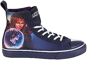FUN.COM Labyrinth Canvas Shoes for Men, Women, Officially Licensed Adult Labyrinth Footwear Size 8 Black | Image 6