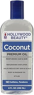 Hollywood Beauty Coconut Oil Moisturizes Hair & Skin 8 Oz