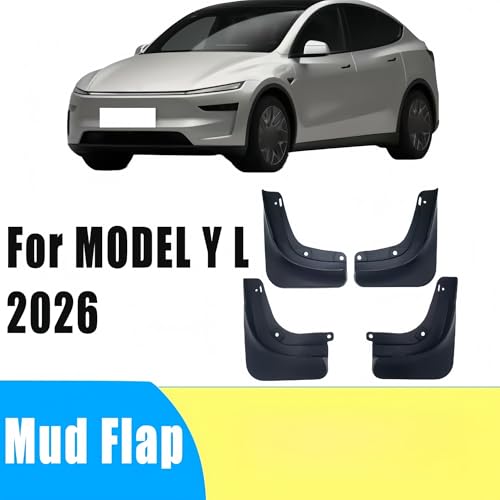 Guardabarros de coche para Tesla Model YL 2026 que evitan salpicaduras y daños 2