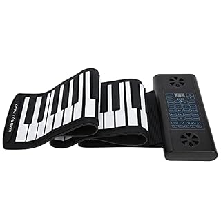 61 Touches Main Roll Up Piano,Silicone Souple Rechargeable Piano Portable Clavier avec Bluetooth,Piano Pliable Flexible électronique Claviers Roll Out Piano pour Enfants Débutants Adultes Cadeau(EU) - Les Beatles, Paul McCartney, John Lennon, RIngo Starr, George Harrison