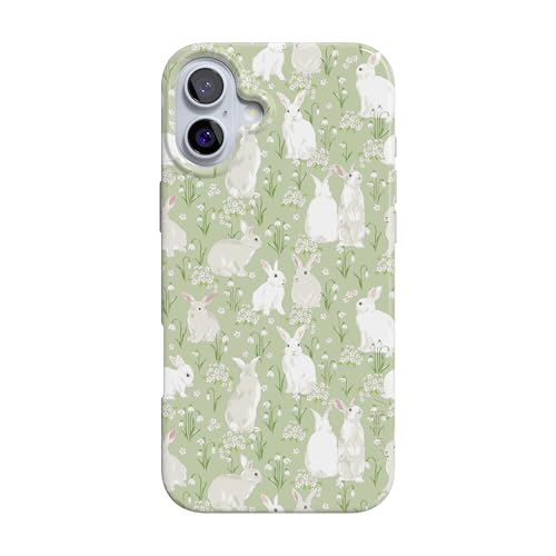 Casely iPhone 16 Plus Case | Hop to it | Green Bunny | Compatible with MagSafe | Classic Ultra Thin Design