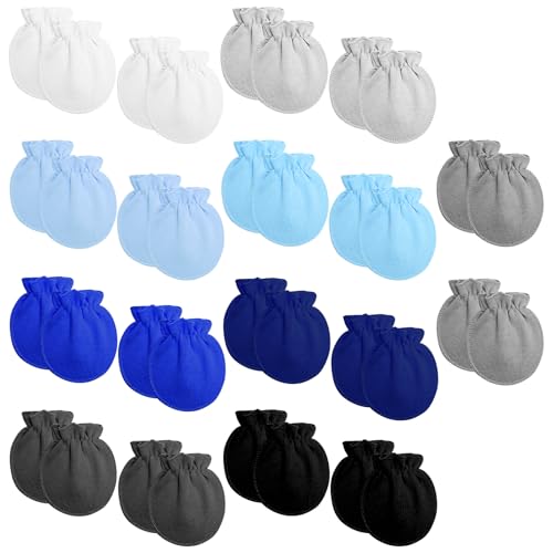 Image of Sdfvsdg 18 Pairs Newborn Baby Cotton Mittens No Scratch Gloves Newborn Mittens Infant Toddler Gloves for Boys Girls 0-6 Month