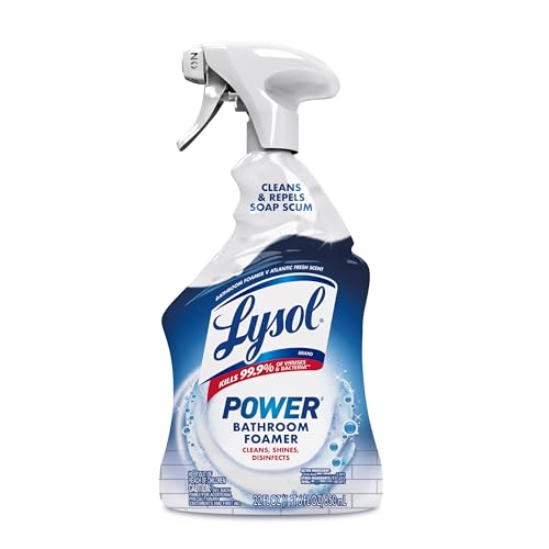 Lysol Power Foaming Cleaning Spray for Bathrooms, Foam Cleaner for