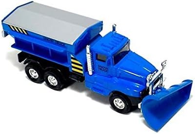 Show Plow Truck 6" Die Cast Metal Model Toy Truck w/Pullback Action (Blue)