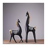 WQQLQX Statue Skulptur Figur Harzpferd Fernseher Kabinett des Desktops Couchtisch Handwerk Dekoration Wohnzimmer Zen Ornamente Sammeln von Figuren Statue Skulpturen