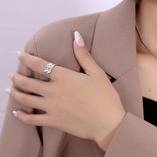 Bagues de style punk en argent sterling 925 version large ajustable