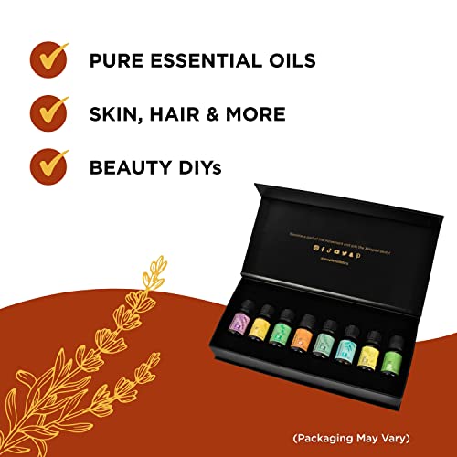 Pure Essential Oil Set For Diffuser - Aromatherapy Essential Oils For Diffusers For Home Travel And Self Care With Natural Essential Oils For Hair Skin And Nails - Oil Diffuser Essential Oils Set #TOP2
