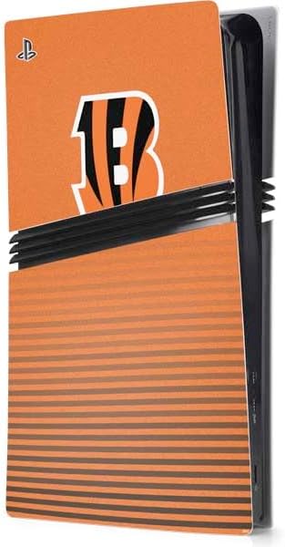 Skinit Decal Gaming Skin Compatible with PS5 Pro Console - Officially Licensed NFL Cincinnati Bengals - Alternate Distressed Design