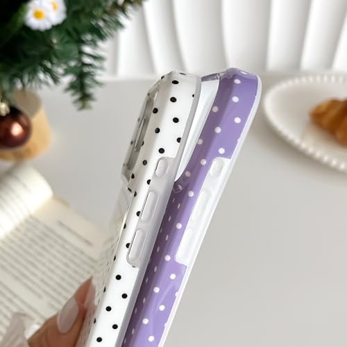 SmoBea for iPhone 17 Pro Max Case Cute Polka Dot Phone, Beautiful and Stylish, Soft and Slim TPU Shockproof Protective Case for Women Girls,White - Image 5