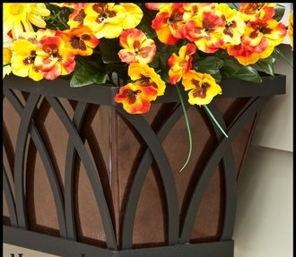 42" Arch Decora Window Box With Bronze Galvanized Liner #TOP2