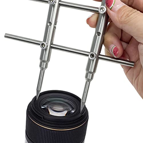 Sutekus Chave inglesa de lente ferramenta de abertura de reparo ajustável para telescópios fotográfi