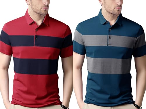 Image of Nobel Monk Men's Regular Fit Polo T Shirt |Half Sleeves |Collar Tshirts |Casual T-Shirt for Men