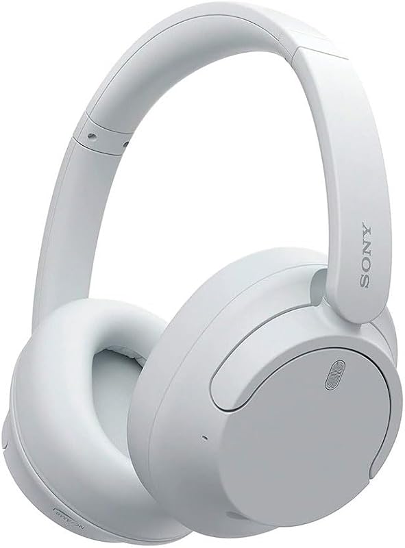 auriculares inalámbricos Bluetooth con cancelación de ruido Sony WH-CH720NW - Micrófono incorporado - Duración de la batería de hasta 35 horas y carga rápida - Blanco mate