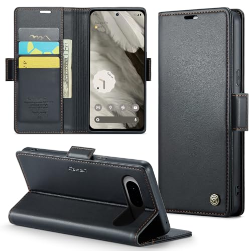 Étui portefeuille Google 8 en cuir synthétique noir premium avec RFID