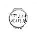 Keep Gypsy Child Quote Hand Compact Mirror Round Portable Pocket Glass