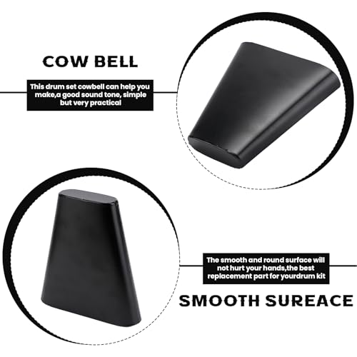 image for Gabrella 6 Inch Metal Cowbell with Wooden Stick, Percussion Instrument