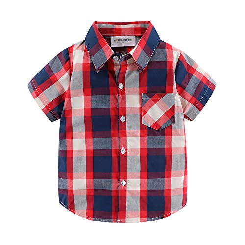 Image of Mud Kingdom Little Boys Dress Shirts Short Sleeve Cute Summer