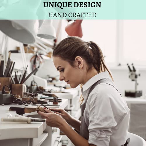 Beaux Bijoux Sterling Silver Simulated Opal Palm Tree Necklace For Women | Cz Diamond And Created Blue Opal Pendant Necklace With 18 Inch Silver Chain #TOP3