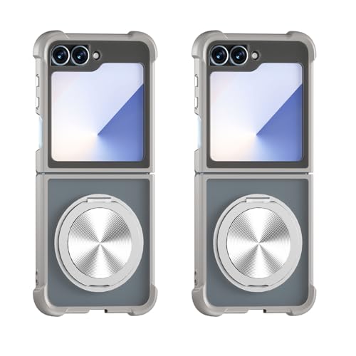 Kanyaku Samsung Galaxy ZFLIP5 �p �P�[�X Galaxy ZFLIP6 �P�[�X�yMagsafe�Ή��E�X�^���h�t���z �}�O�l�b�g���� ���C�����X�[�d �ϏՌ� �}�b�g�� ������ �w��h�~ �A�W���X�^�u���X�^���h �A�C�t�H�� (SYZ