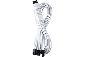 CableMod StealthSense 12VHPWR to Triple 8-Pin Cable for Corsair White