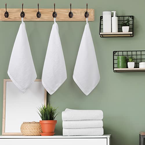 Looxii Baby Washcloths Luxury Bamboo Wash Cloths Ultra Soft Face Towel For Baby Registry As Shower 6 Pack (12"X12", White) #TOP5