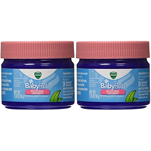 Image of Vicks BabyRub Soothing Chest, Neck and Back Ointment 1.76 Ounce (Pack of 2)