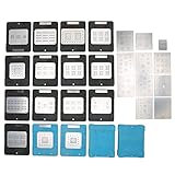 plat d'etain brou 28 Station de reballing BGA--- Équipée d’un tampon acier précis et durable, cette station de reballing BGA garantit un positionnement exact des trous sans recalibrage. Inclut des masques spécifiques pour PCH 6e/7e génération, CD3217B, CD3215, R4F2113, L FXP 2, T1, et différentes générations de T2. Solution efficace pour le traitement des puces mémoire DDR3, LPDDR3, DDR4, GDDR5 et contrôleurs SSD Mac. Optimisée pour une utilisation régulière en environnement professionnel.