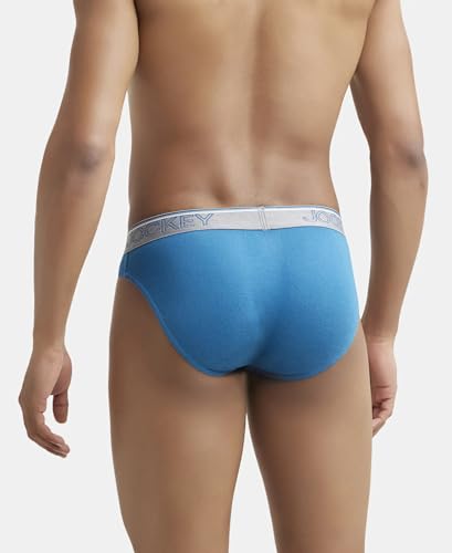 Image of Jockey 8044 Men's Super Combed Cotton Rib Solid Brief with Ultrasoft Waistband