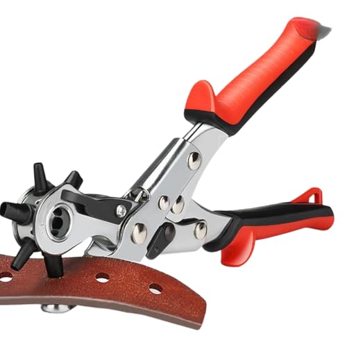 Perforadora de agujeros para cinturón, resistente sacabocados para cinturones, alicates, ojales, perforadora, accesorios de artesanía para principiantes, pulseras de reloj, manualidades, correas de