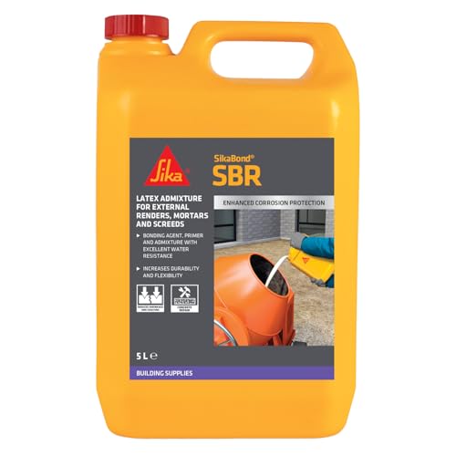 Sika SikaBond SBR Waterproof General Purpose Bonding Agent and Admixture for Mortar Screeds and Renders - 5L White