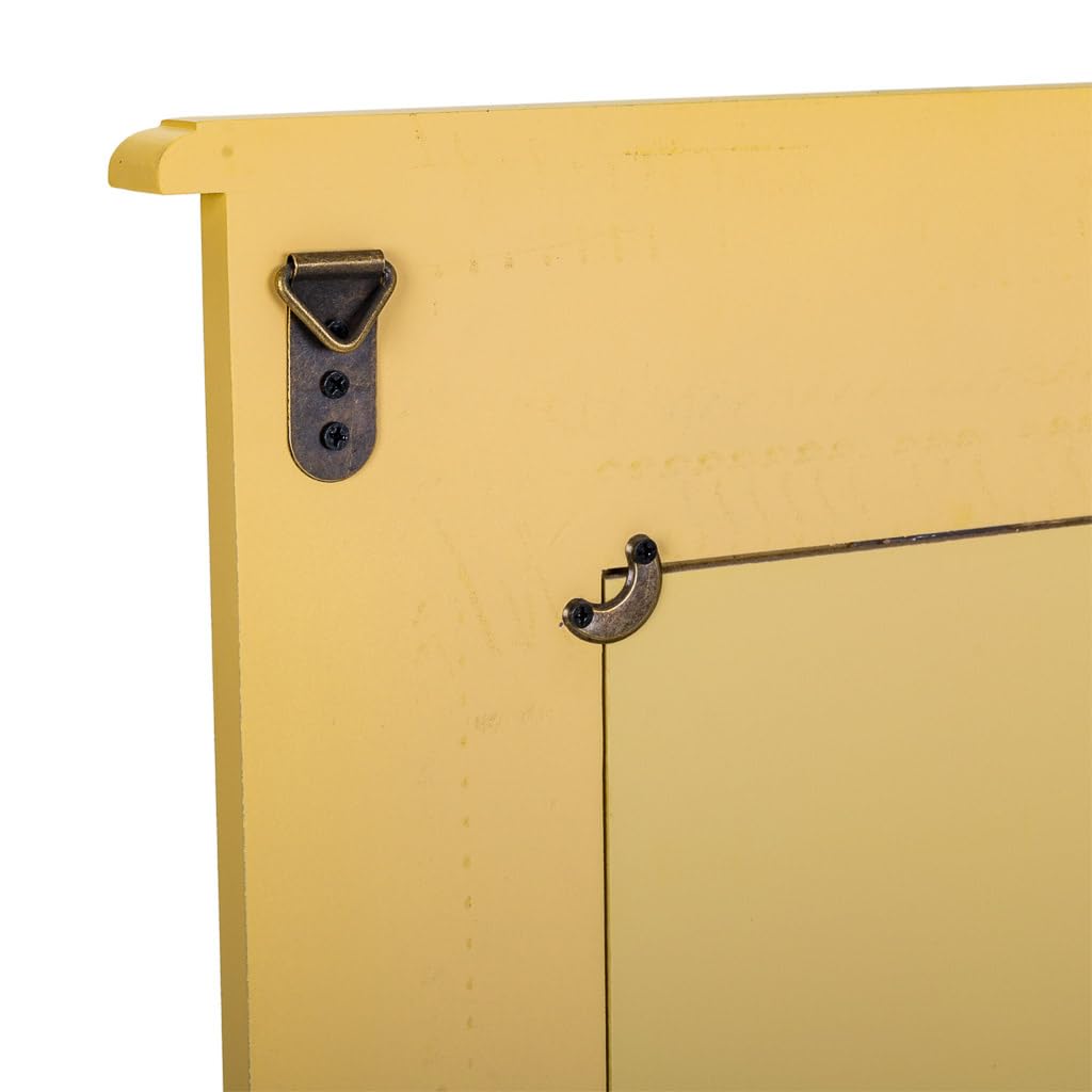 WANDERLUST DECO Espejo de Madera Amarillo 70x03x90