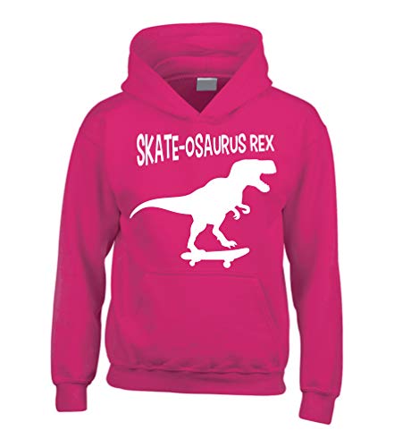 Sweat à capuche Skate-osaurus Rex rose le cadeau d'anniversaire original 1-2 ans