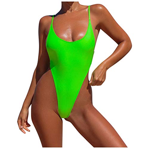 Trajes de Baño una Pieza Bañador para Mujer Traje de Baño con Cuello en U Bikinis Reductores Slim Fit Bañadores Deportivo Control de Barriga Monokini Natacion