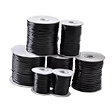 FONDOTIN Handgefertigte Schmuckzubehör Schnur Schwarze Gewachste Schnur DIY Armband Bastelseil für...