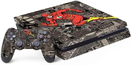 Skinit Decal Gaming Skin Compatible with PS4 Slim Bundle - Officially Licensed DC Comics The Flash Action Pose Design