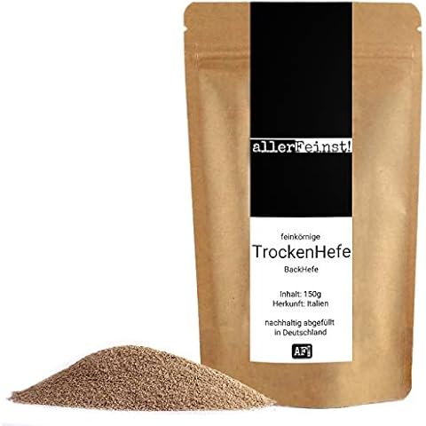 allerFeinst! - feinkörnige Premium Hefe Trockenhefe Backhefe Germ Yeast für z.B. Ciabatta, Pizzateig, Kuchen, Gebäck, uvm (150g) Cover