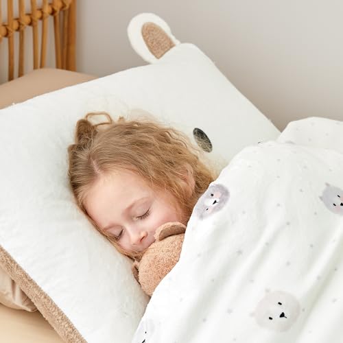 Catherine Lansfield Cosy Bear So Soft Double Duvet Cover Set with Pillowcases Natural - Image 3