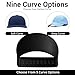 Classicseali 4pcs Hat Bender,Easy Snap Hat Curver Tool, 9 Adjustment Ranges, Plastic Hats Bender Brim, Suitable for All Types of Cap Brims, Including New Age Caps and Baseball Caps, Black