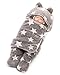 Minetom Sac De Couchage Bébé Gigoteuses Nid D’Ange Nouveau-Né Sac Poussette Wrap Emmailloter Couverture Gigoteuse Naissance Premier Lit Swaddle Wrap Douillette Rose Foncé Gris S (65 * 75cm)