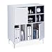 Produktbild Relaxdays Kommode Cubus, Beistellregal für Aktenordner, mit 2 Türen, Mehrzweckkommode, H x B x T: 95x80x40cm, grau-weiß