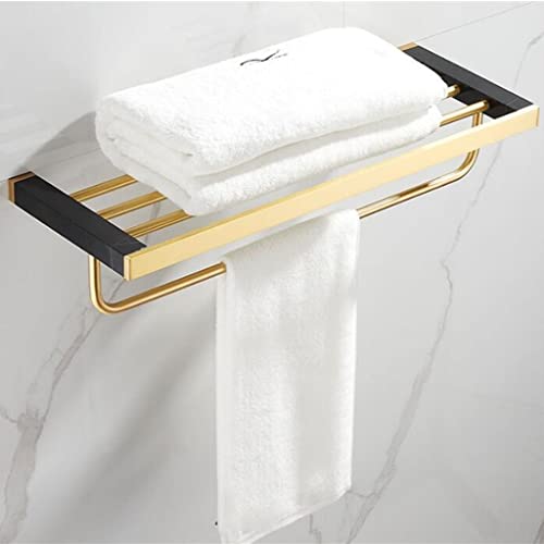 Étagère de salle de bain or pour optimiser les petits espaces