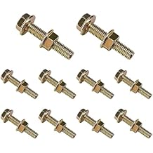 10PCS Exhaust Manifold Bolts Kit, M81.25 Hex Screws & Flange Nuts Set Anti-Slip Exhaust System Fasteners, High-Strength Steel Manifold Header Bolt Replacement for Car Truck SUV